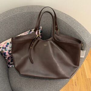 Coach Dark Brown Leather Tote